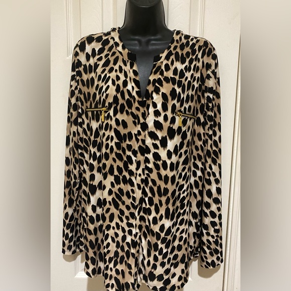 🔥Final Price🔥⭐️NWT⭐️Classy Plus Size Leopard Blouse by INCInternational Concepts - Picture 7 of 8